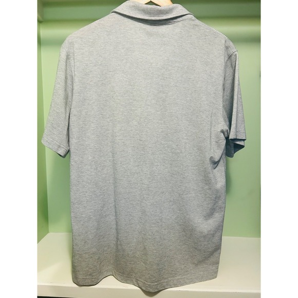 Pinkmarco Mens Gray Plaid Polo Shirt Short Sleeve Casual Size L - Picture 4 of 6